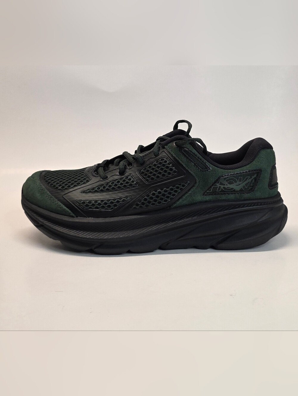 New Hoka one U Clifton Forest Green Black  Running Shoes Men's  Size 10 Women 11